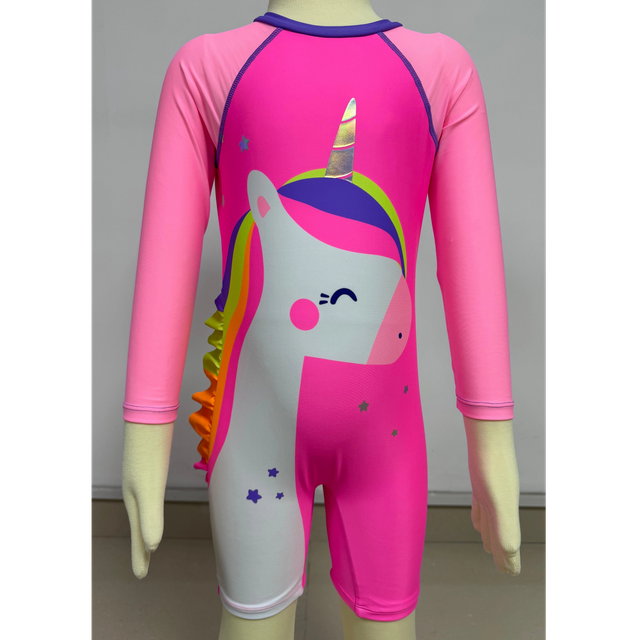  Maiô infantil Rashguard infantil aop com zíper traseiro personalizado disponível