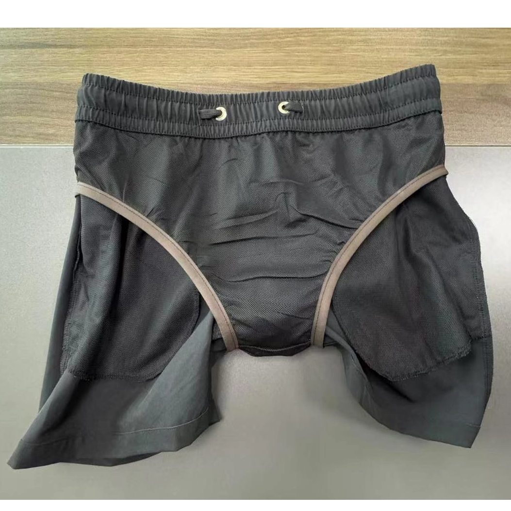 Calções de banho masculinos de cor sólida com estampa, trajes de banho para praia