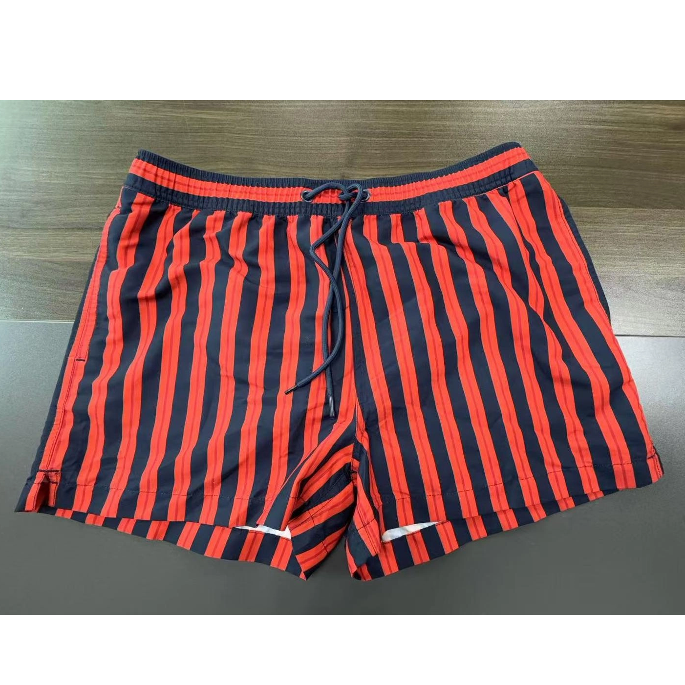 Calções de banho masculinos com listras Trajes de banho Beachwear