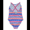 Maiô para meninas, roupa de banho infantil, peça única com AOP e alças trançadas, roupa de praia, roupa de banho, pedidos OEM aceitos