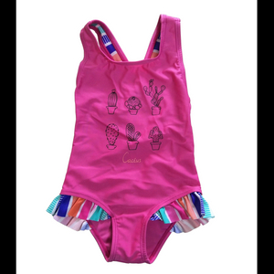 Maiô infantil para meninas, peça única com abertura nas pernas, babados, roupa de praia, roupa de banho, pedidos oem aceitos