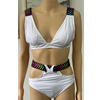 Biquíni feminino, maiô de duas peças, roupa de praia, decote em V, pedidos OEM aceitos