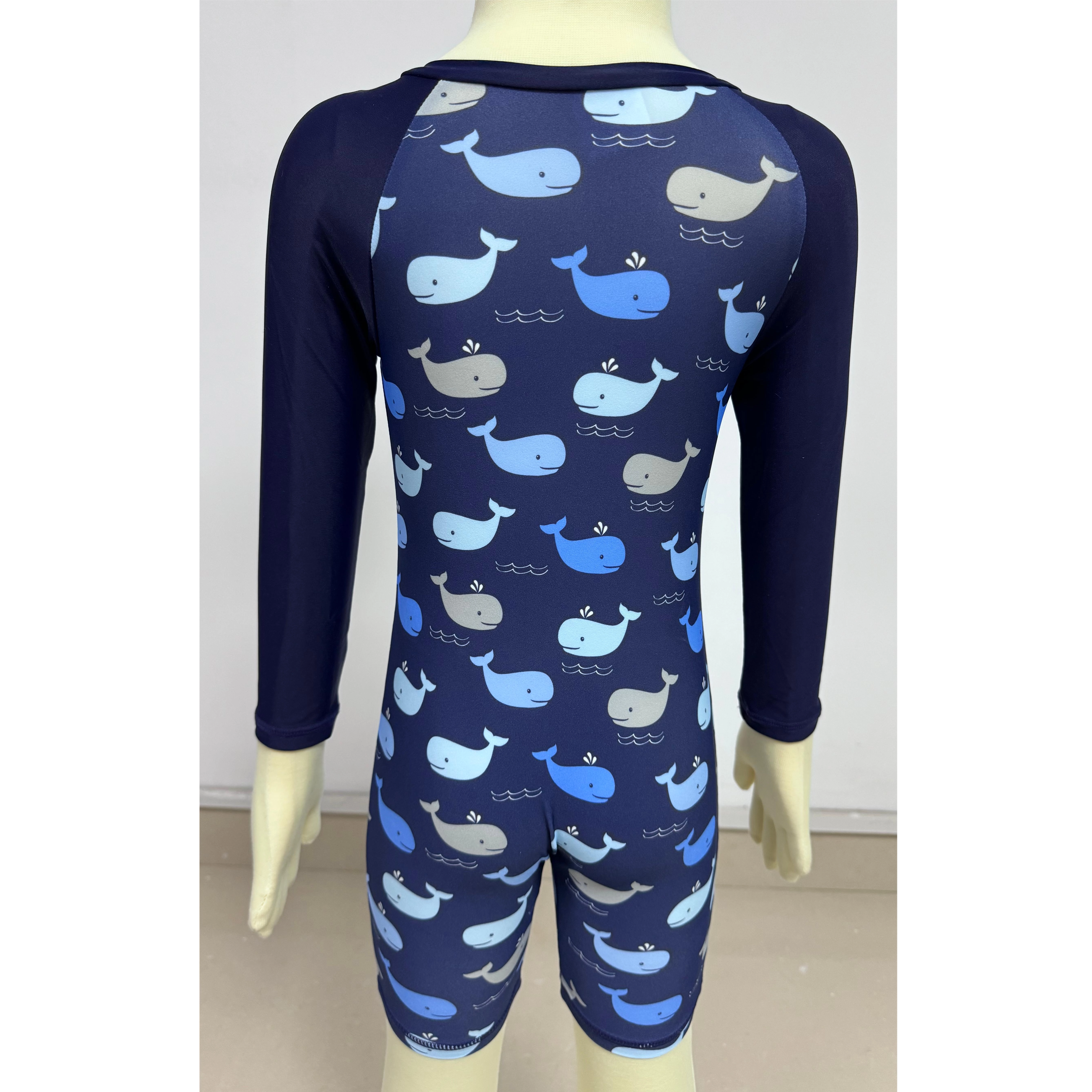  Maiô infantil Rashguard infantil aop manga comprida com zíper frontal personalizado disponível