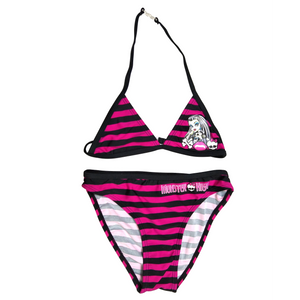 Biquíni para meninas, maiô de duas peças para meninas, roupa de banho infantil com AOP personalizado disponível, pedidos OEM aceitos