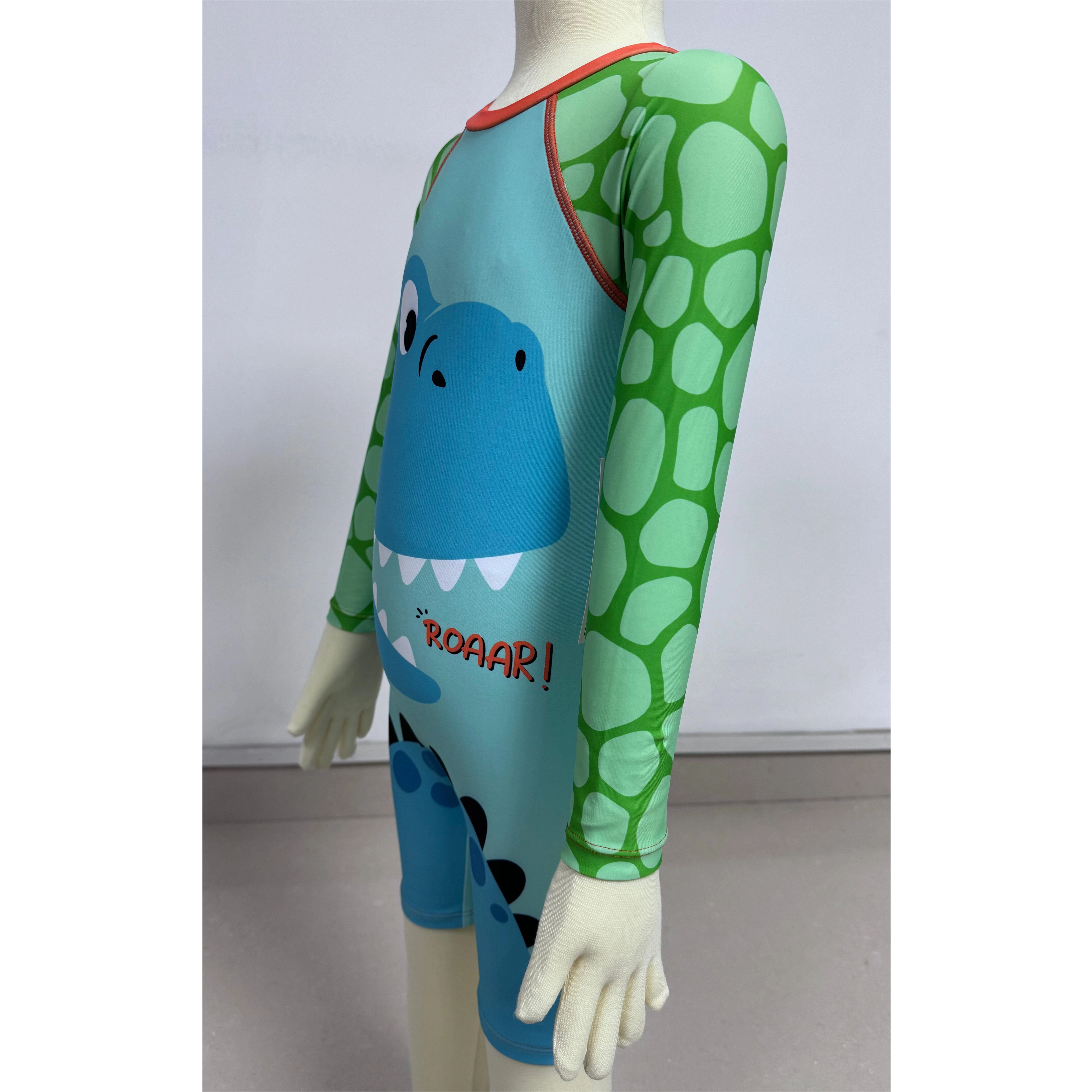  Maiô infantil Rashguard infantil aop manga comprida com zíper frontal personalizado disponível