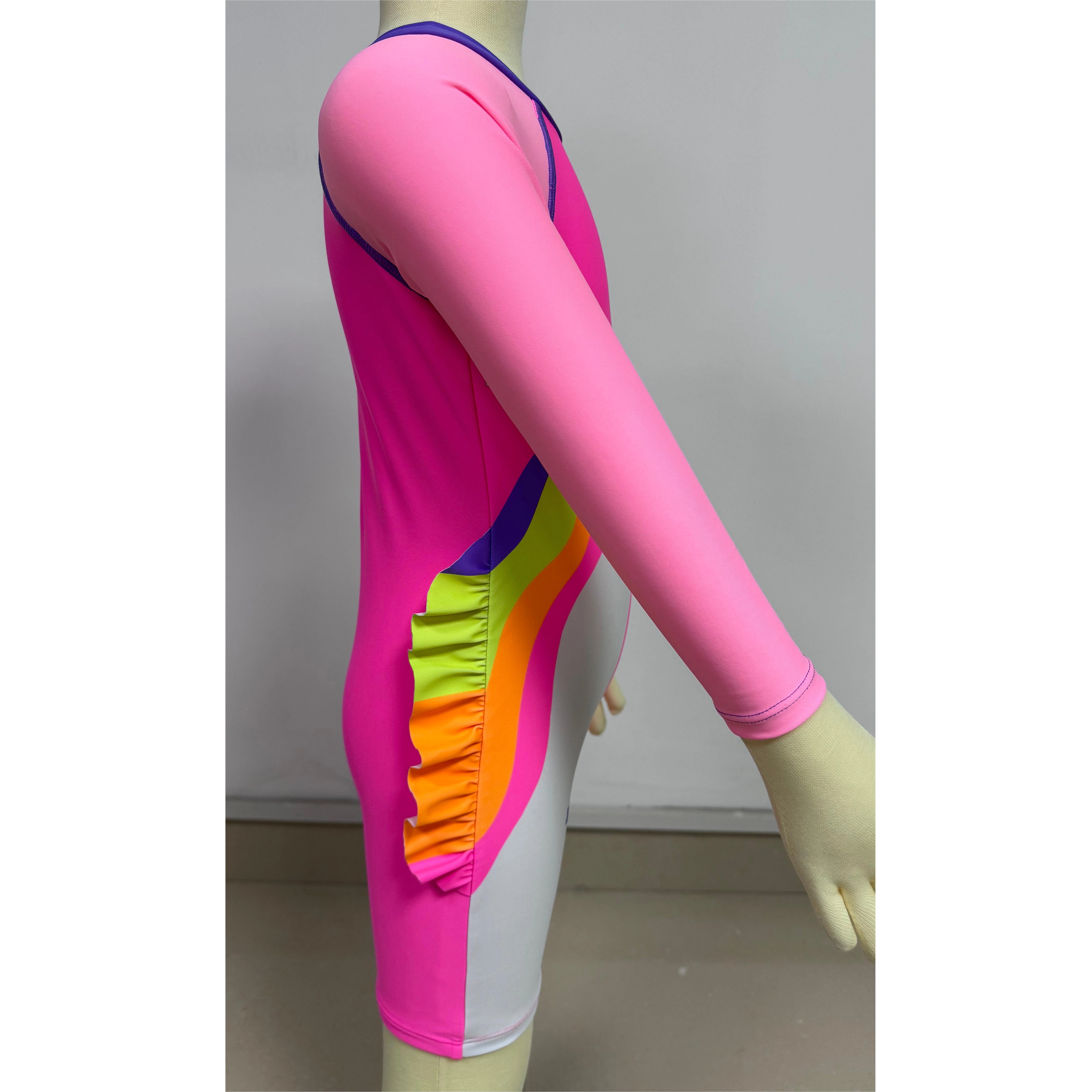  Maiô infantil Rashguard infantil aop com zíper traseiro personalizado disponível