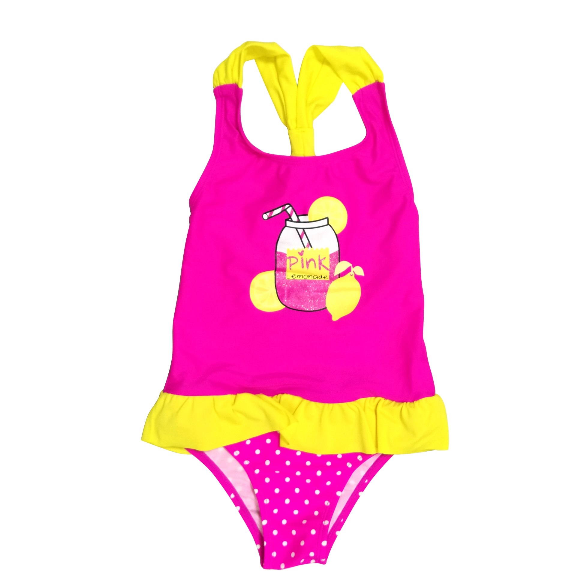 Maiô infantil para meninas, peça única com babados na cintura, roupa de praia, roupa de banho, pedidos oem aceitos