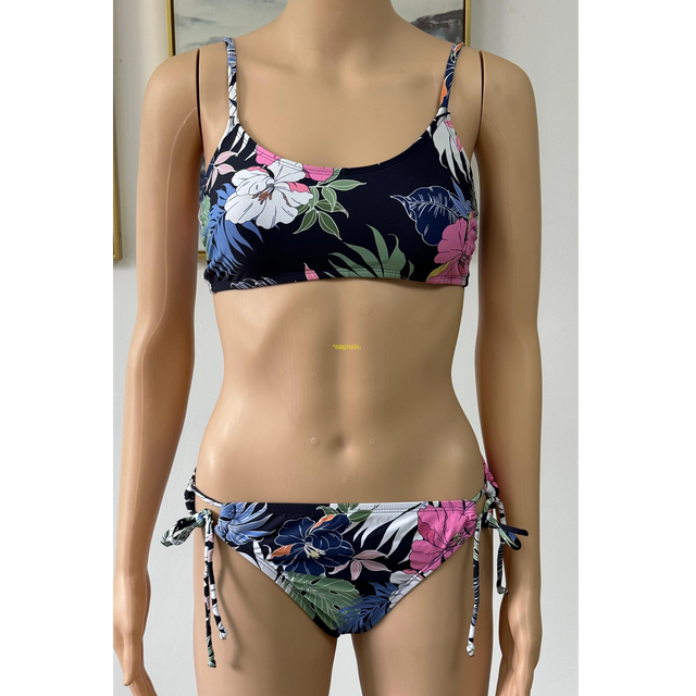 Biquíni feminino, maiô de duas peças, roupa de praia, bandeau com pedidos OEM AOP aceitos