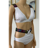 Biquíni feminino, maiô de duas peças, roupa de praia, decote em V, pedidos OEM aceitos