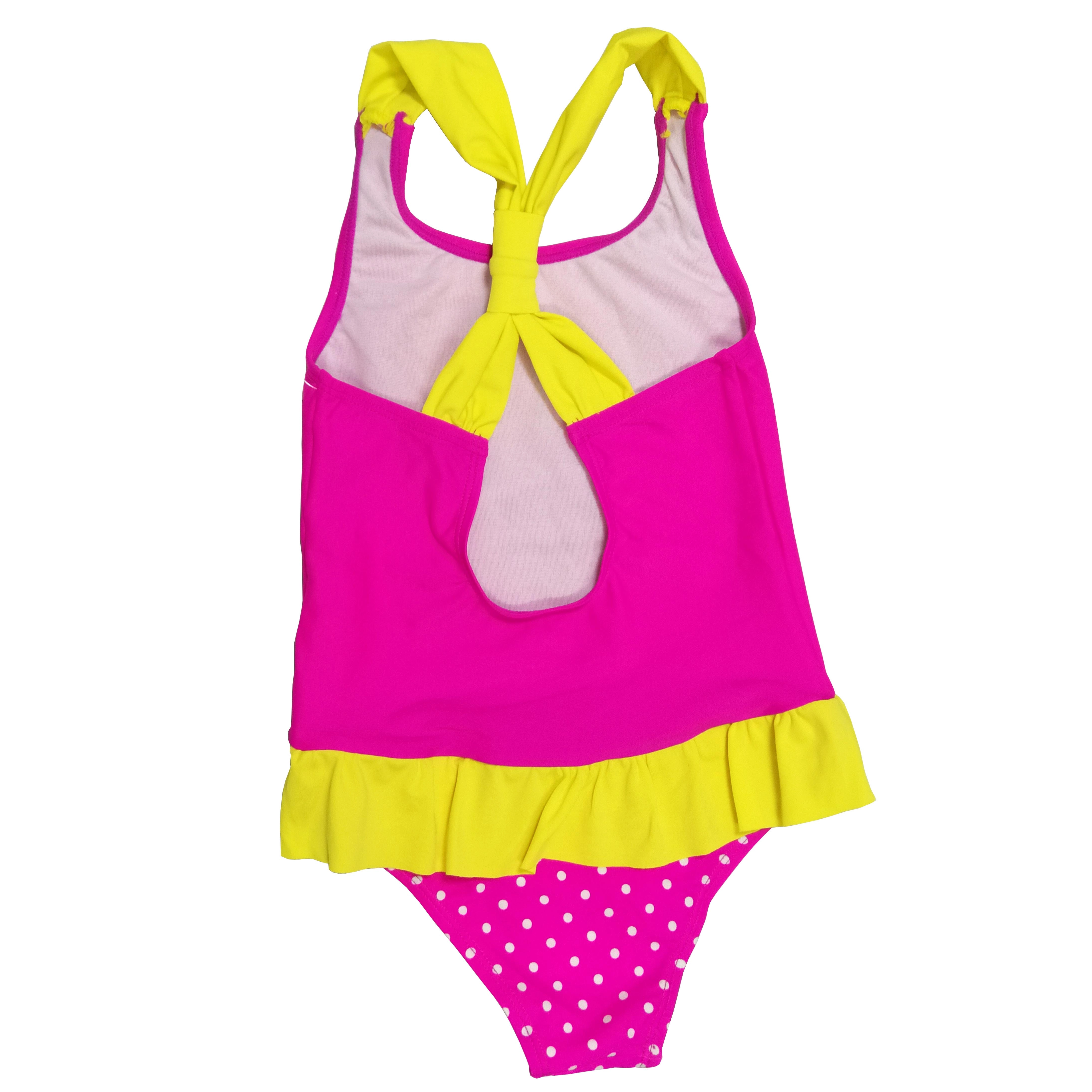 Maiô infantil para meninas, peça única com babados na cintura, roupa de praia, roupa de banho, pedidos oem aceitos