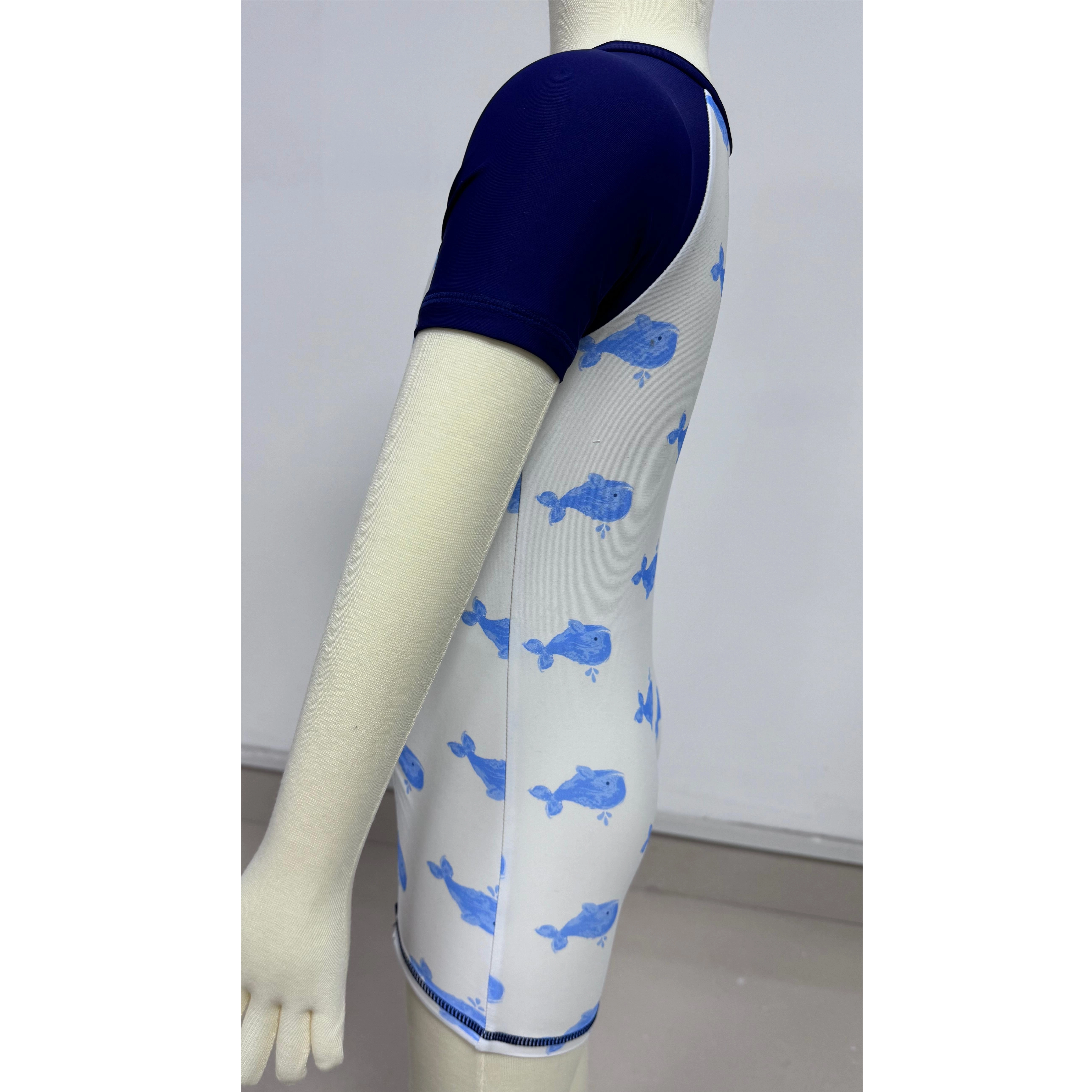  Maiô infantil Rashguard infantil aop com zíper frontal personalizado disponível