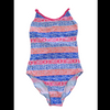 Maiô para meninas, roupa de banho infantil, peça única com AOP e alças trançadas, roupa de praia, roupa de banho, pedidos OEM aceitos