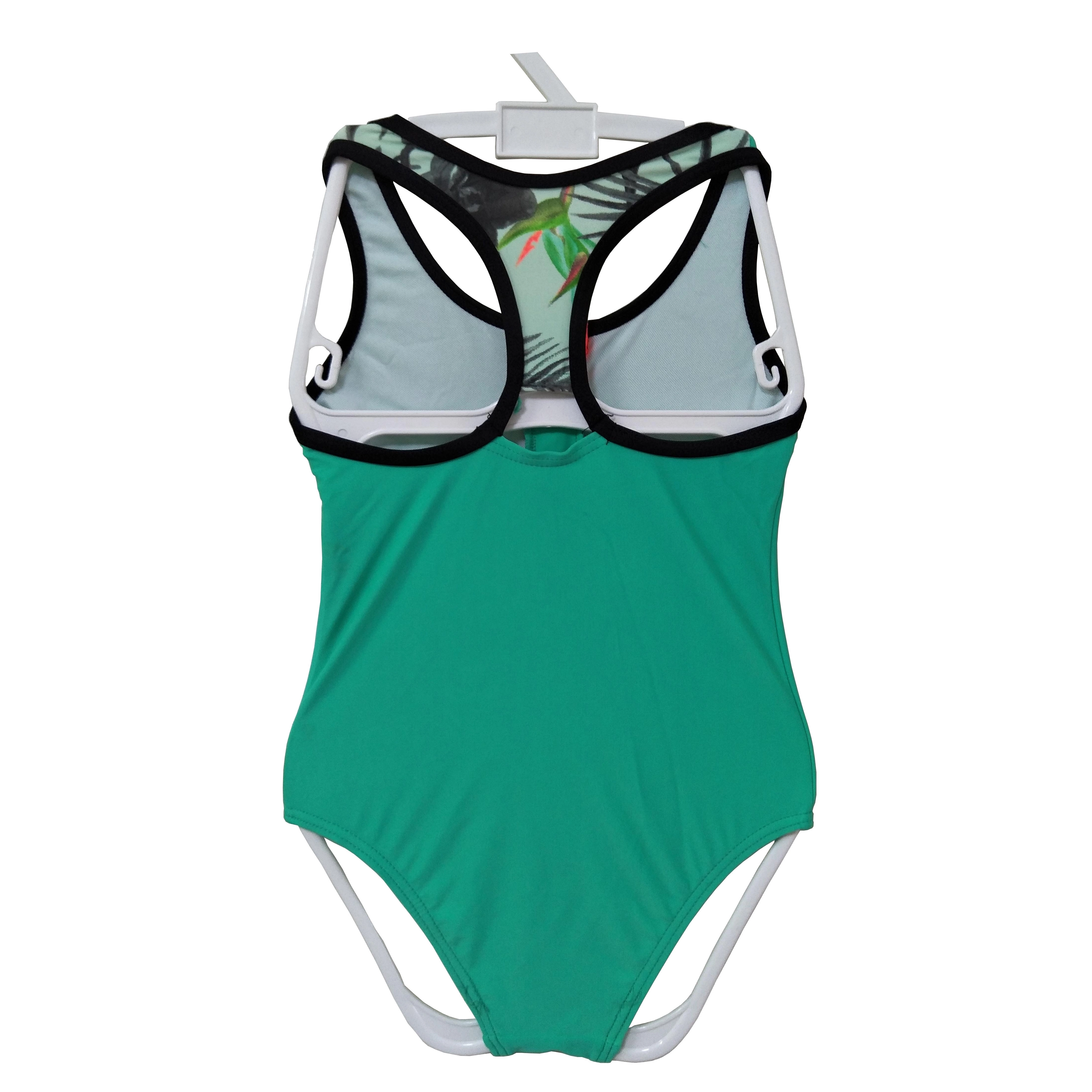 Maiô infantil para meninas, peça única com estampa frontal, roupa de praia, roupa molhada, pedidos oem aceitos