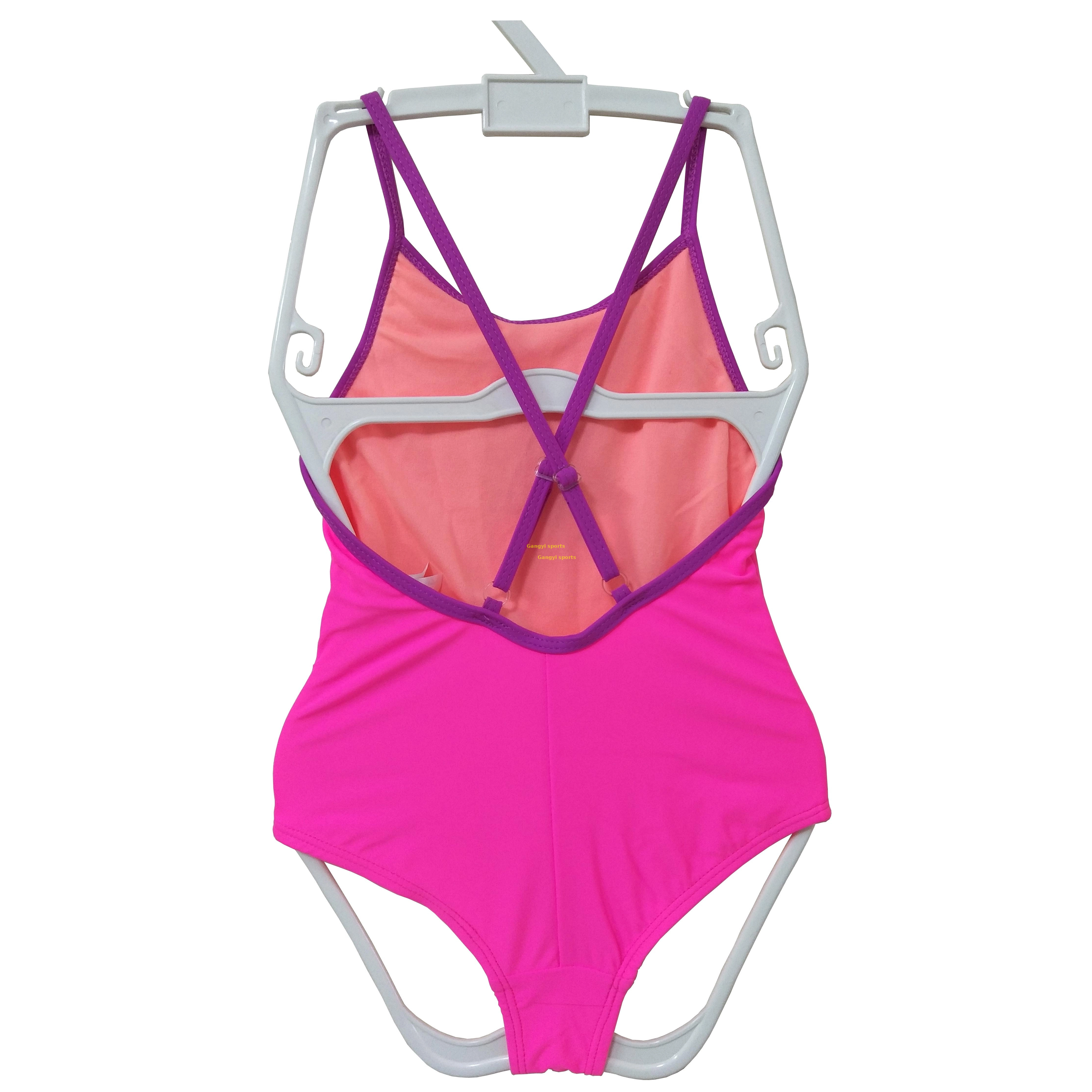 Maiô infantil para meninas, peça única com estampa frontal, roupa de praia, roupa molhada, pedidos oem aceitos